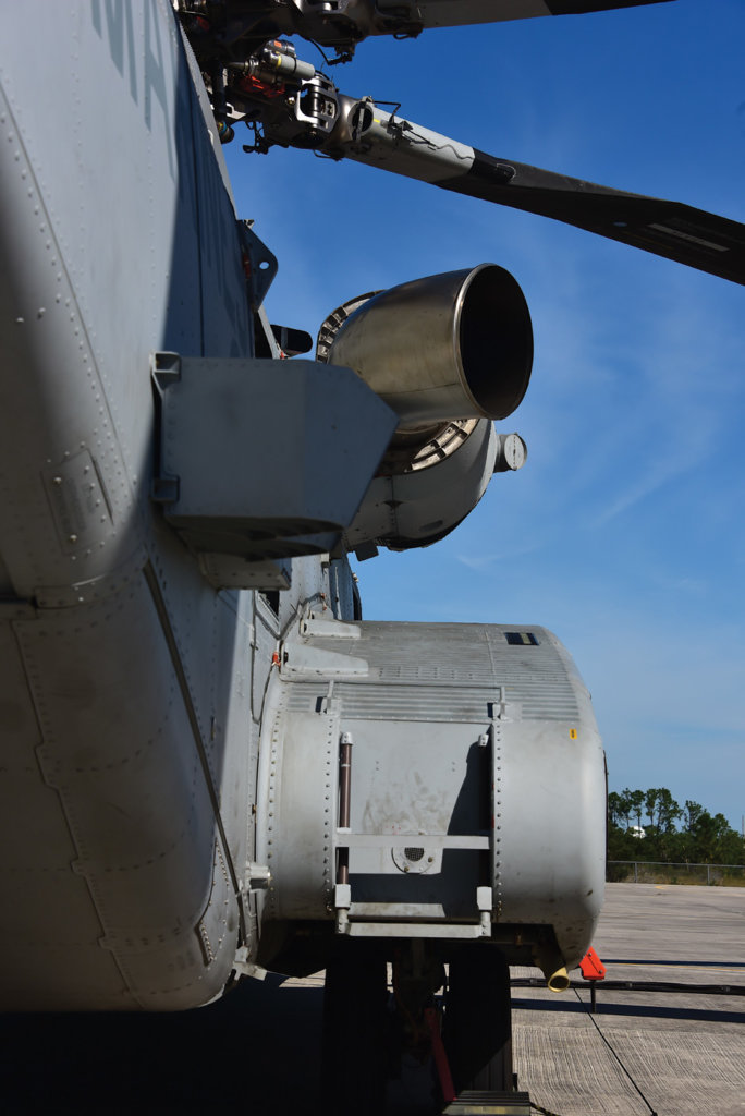 The CH-53K's sponsons are slightly narrower than the sponsons and