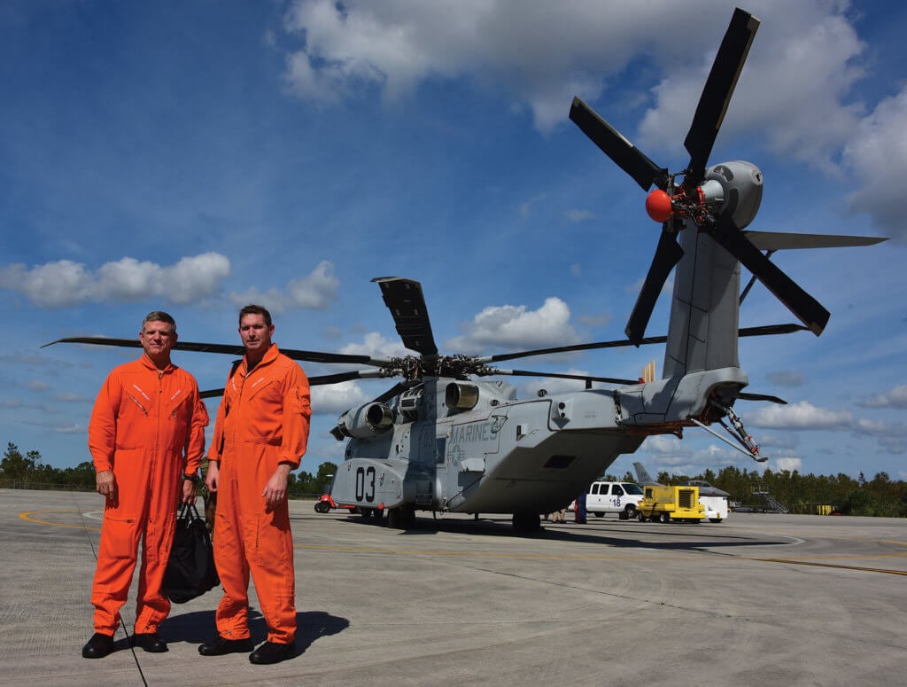 Sikorsky expects the CH-53K baseline flight testing program to last another two-and-a-half years. Marine pilots integrated with Sikorsky's flight test team at an early stage of development.