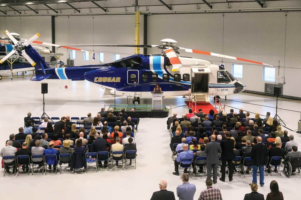 The opening ceremony drew quite a crowd, with attendees offered tours of the new hangar and passenger processing facility. Heath Moffatt Photo