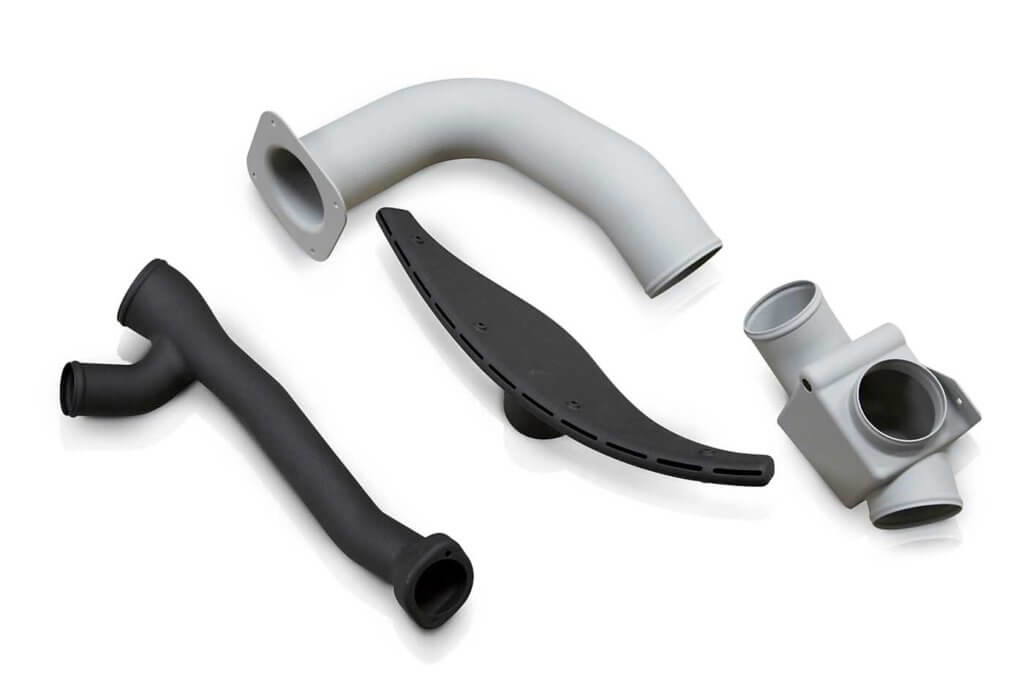 3D printed parts slowly increasing in popularity in the helicopter industry. Above are a range of those used by Bell Helicopter.
