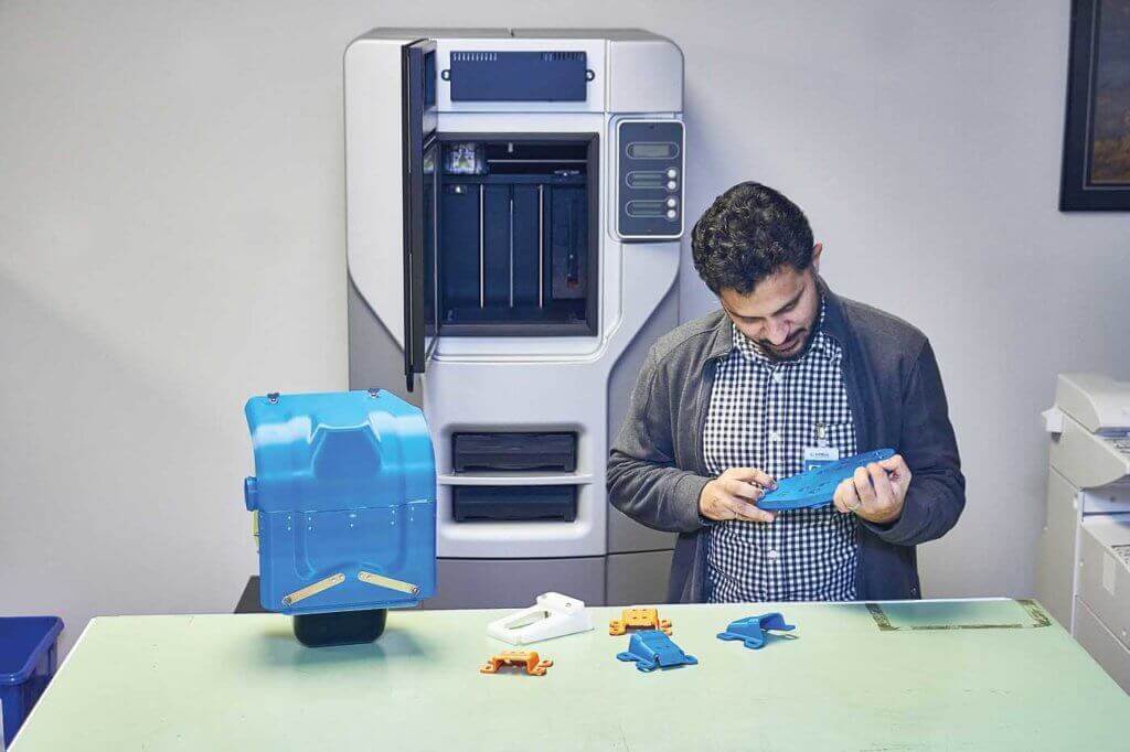 Airbus Helicopters Canada purchased an additive manufacturing machine two years ago, and uses it to make ABS plastic parts -- primarily for creating prototypes, but also for manufacturing jigs and basic checking tools. Vitek Zawada Photo