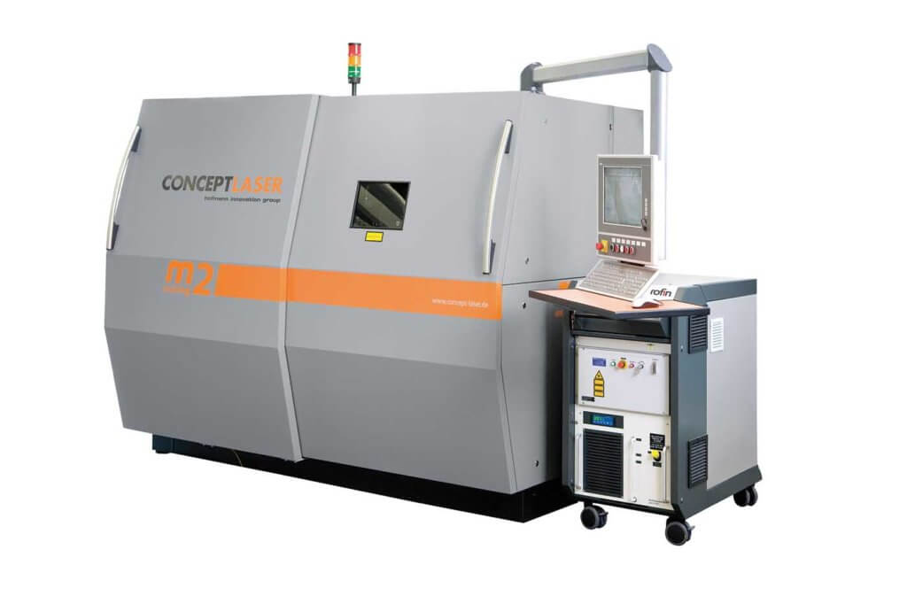 Concept Laser is one of the major producers of additive manufacturing devices, such as this M2 cusing system.