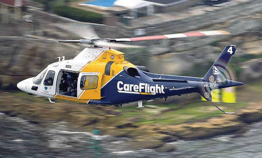 Sydney-based CareFlight’s rapid response program started as a clinical trial in 2005 using an AW109E Power. During the trial, it was likely the fastest-responding helicopter air ambulance service in the world. Paul Sadler Photo