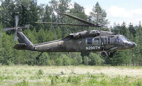One of Timberline Helicopters’ recently-acquired UH-60A Black Hawks, which is currently undergoing conformity into restricted category for a continued life in the utility sector. Timberline Photo