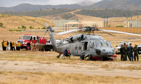 An annual firefighting training exercise at Camp Pendleton brought military and civilian aviation units together to prepare for the upcoming fire season.