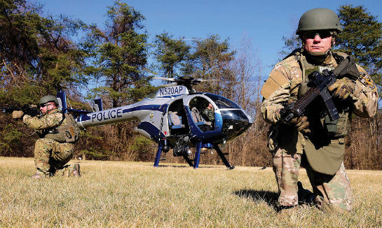 Moving tactical teams into remote areas is another one of ASU’s missions. The helicopter will provide top cover during any of these operations.