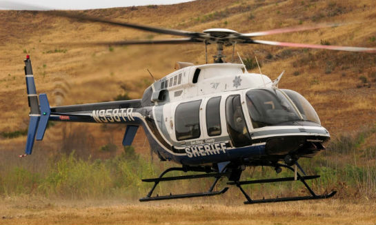 A Bell 407 from the San Diego County Sheriff's Department provided command and control support for the exercise.