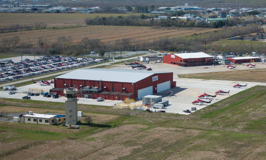 Located at Houma-Terrebonne Airport, the 35-acre Houma super base is a premier heliport facility serving the GoM. Dan Megna Photo