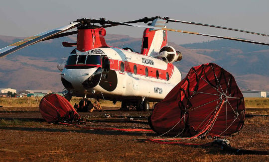 Columbia Helicopters was among the companies who purchased a military surplus Boeing CH-47D Chinook in a recent military auction. The aircraft makes a natural addition to the operator’s existing fleet of tandem rotor aircraft. Dan Sweet Photo