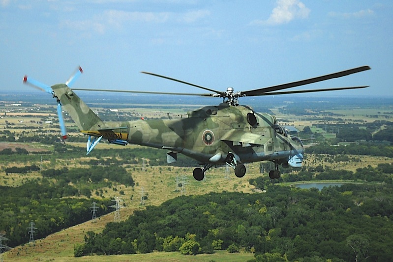 And now for something completely different: a Mil Mi-24 Hind turned heads at the Heli-Expo 2012 fly-in. Timothy Pruitt Photo