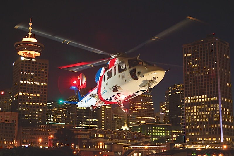 Helijet International operates three Sikorsky S-76C+ helicopters (and a Bombardier LearJet 31A airplane) for BCAS.