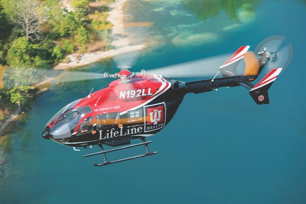 Indiana University Healths (IUH) LifeLine critical care transport program provides critical patient access from the states vast rural expanses to its nationally renowned urban medical centers. A fleet of Eurocopter EC145s, owned by IUH and operated by Metro Aviation, are the aviation components for the program.