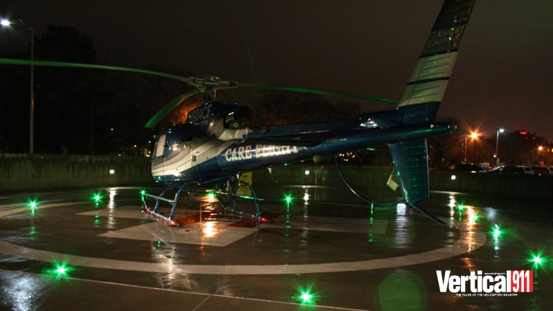The Care Flight air ambulance helicopter in Reno, Nev. is ready to dispatch 24 hours a day, seven days a week. Photo courtesy of Dean Mischke