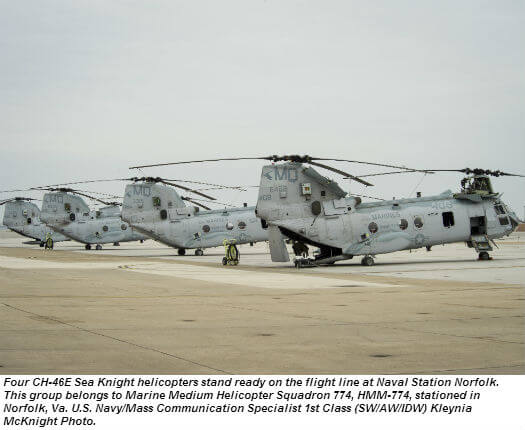 Helicopter squadron prepares to retire CH-46E Sea Knight