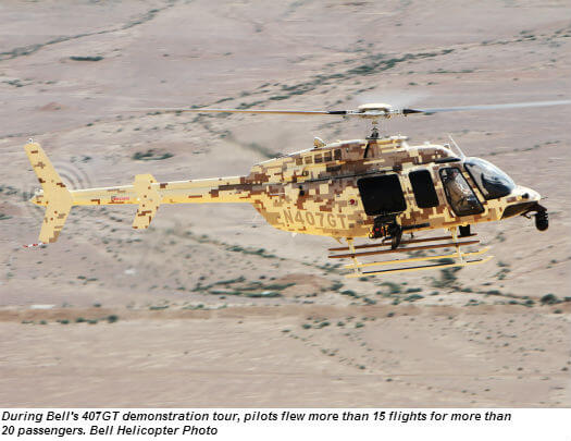 Bell Helicopter completes Huey II and Bell 407GT demo tour in the