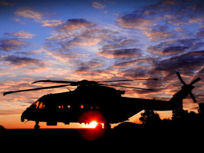 An AgustaWestland EH101 Merlin with the Portuguese Air Force's 751 Squadron.