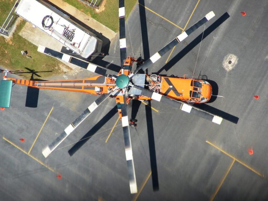 An Erickson S-64 Aircrane at Gwinnett County Airport in Lawrenceville