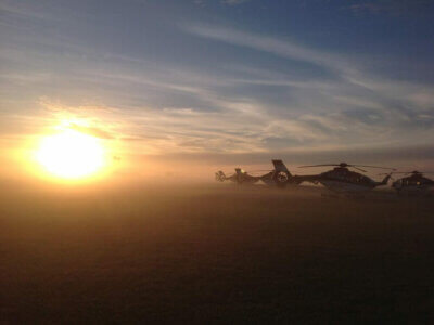 Sunrise at Era Helicopters in Houma