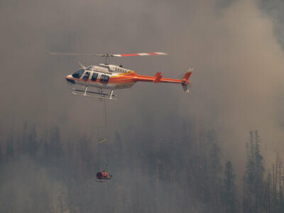 Hillcrest Aircraft Company performs helitorch operations on the Lodgepole Fire in Idaho.