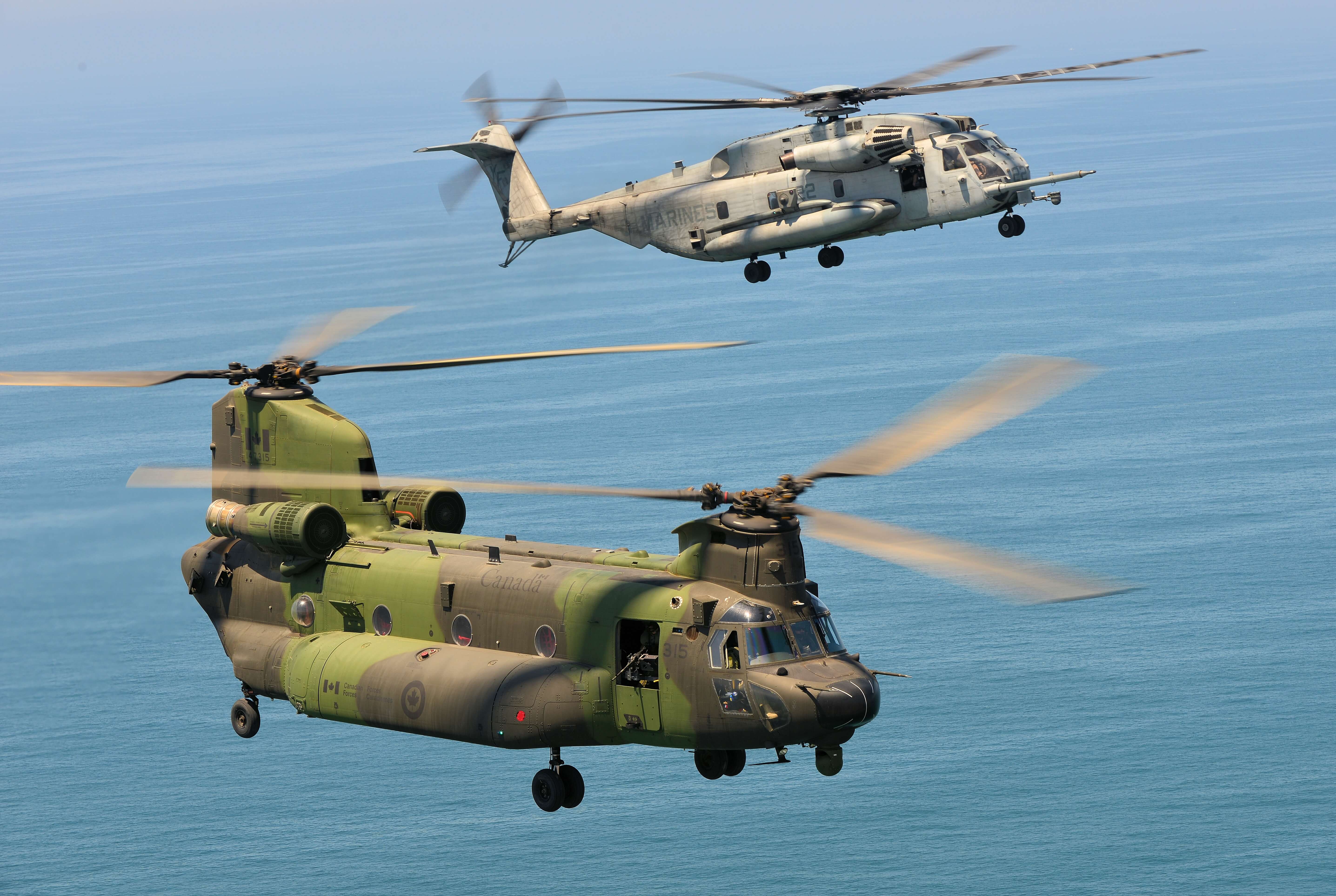 Marine Heavy Helicopter Squadron 462 flies with a CH-147F Chinook
