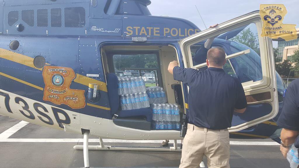 A Louisiana State Police helicopter
