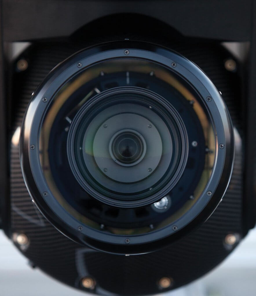 Close-up of camera lens.