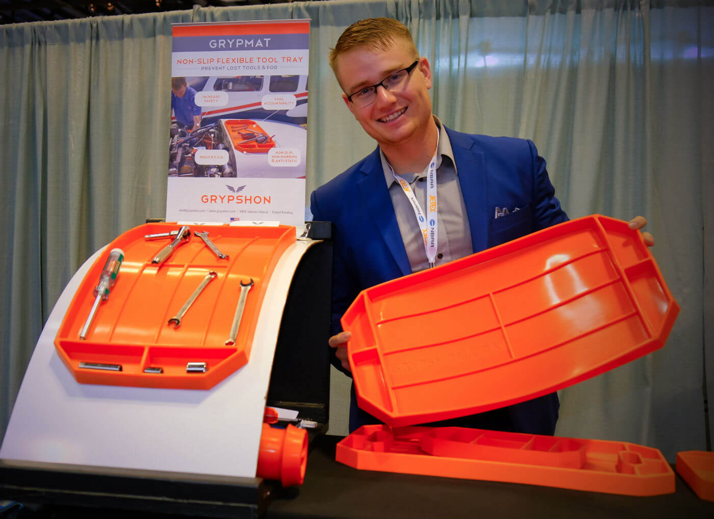 Tom Burden is the inventor of the GrypMat, an innovative tool tray designed specifically for aircraft mechanics. Ben Forrest Photo