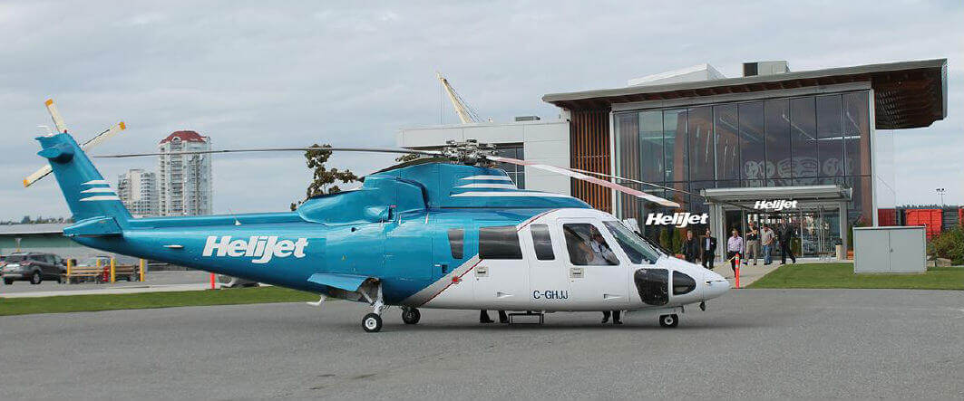 The expanded service between Nanaimo Harbour Heliport (pictured here) and Vancouver Harbour locations will see Helijet offer three roundtrips a day on Saturdays and Sundays. Helijet Photo