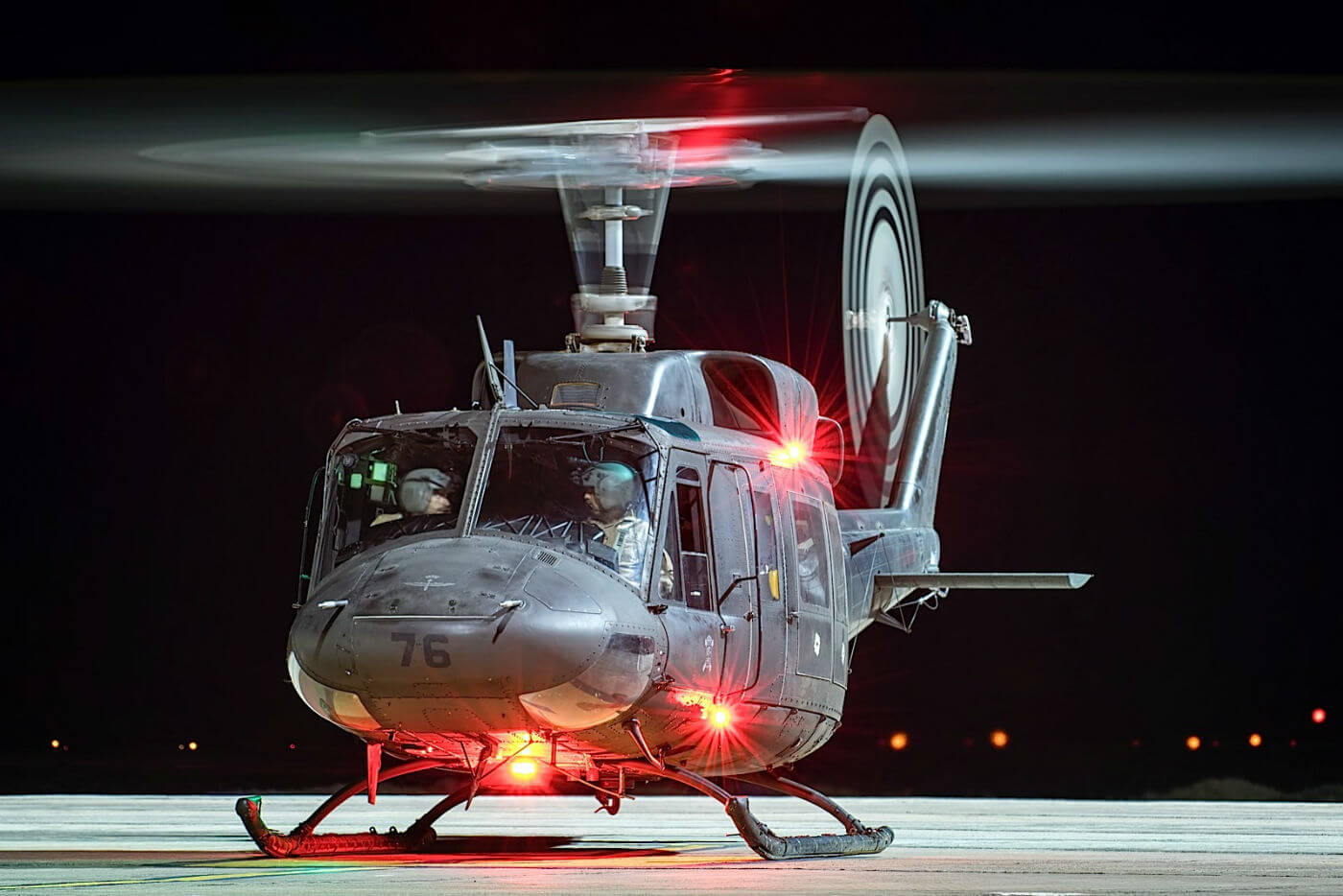 Night sorties were included in Exercise Famara, providing crews with valuable experience in flying tactically with night vision goggles.