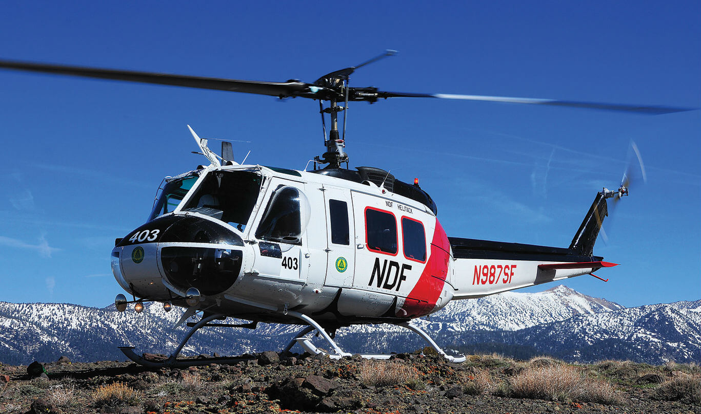Having to always work in a high-altitude environment makes flying for the Nevada Division of Forestry (NDF) Air Operations a constant challenge — but the terrain is some of the most spectacular in the world. Photos by Skip Robinson