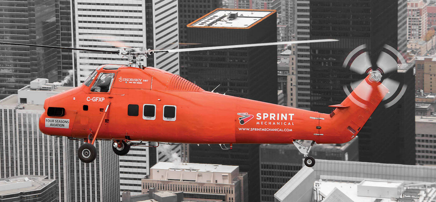 Four Seasons Aviation began operating a Sikorsky S-58ET in Toronto, Ontario, in October 2016. The aircraft, brought to the company through a partnership with local mechanical construction firm Sprint Mechanical, will be used to perform lifts on aerial construction projects in the city.