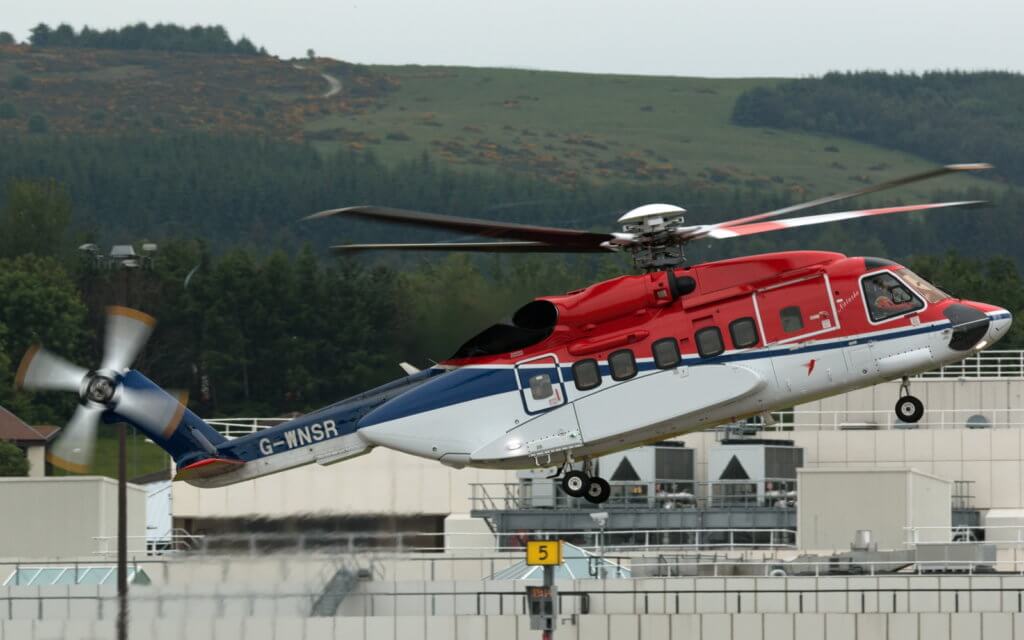 New details have emerged in a Dec. 28 loss of control incident involving this CHC-operated Sikorsky S-92, G-WNSR, in the North Sea. Graham Howarth Photo