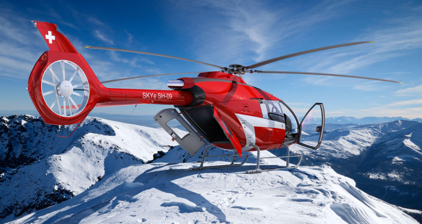 Marenco Swisshelicopter will display a full-scale mock-up of the SKYe SH09 single-turbine helicopter during HAI Heli-Expo in Dallas, Texas, March 7 to 9.
