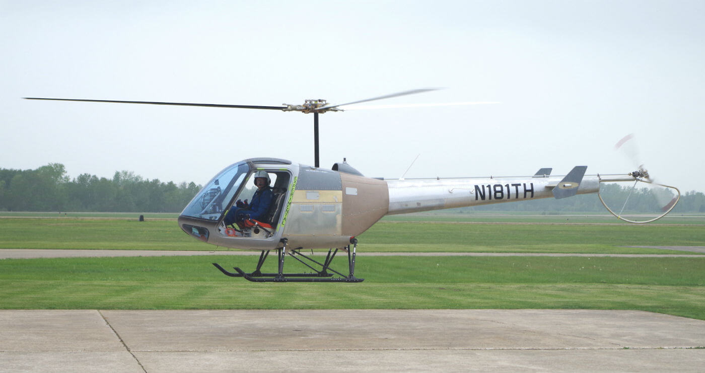 Enstrom resumed flight testing of the TH-180 with the second prototype, helicopter N181TH, on May 26, 2016, after the first prototype was severely damaged during a hard landing in February 2016. Enstrom Photo