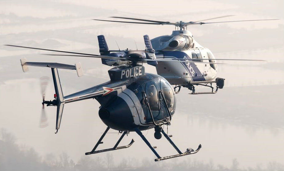 The Hungarian National Police MD 902s are equipped for night vision, three-axis auto pilot, traffic collision avoidance system, digital video, high performance surveillance equipment, and cargo hooks permitting 3,000 pounds of external load operations. MD Helicopters Photo