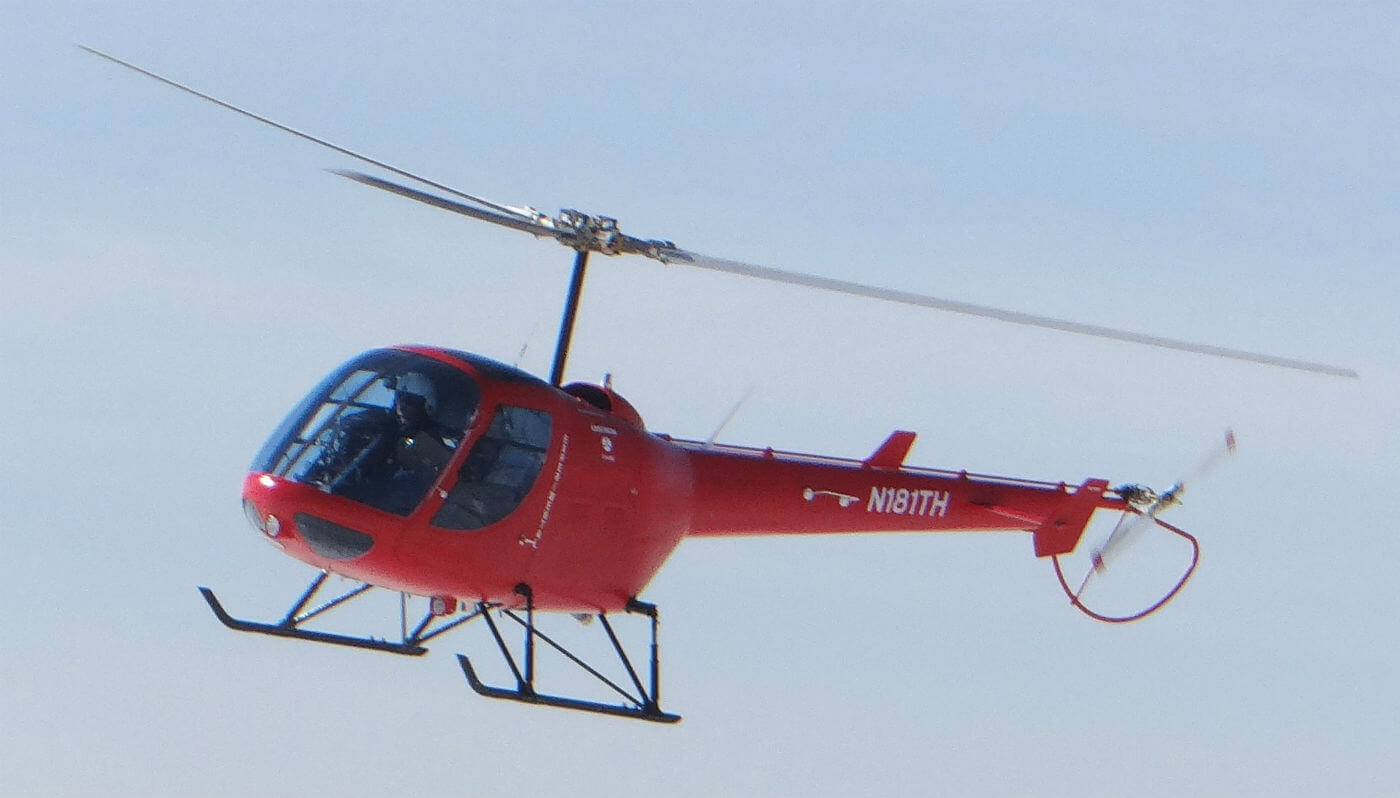 Enstrom’s TH-180, shown during a flight test. Enstrom Photo