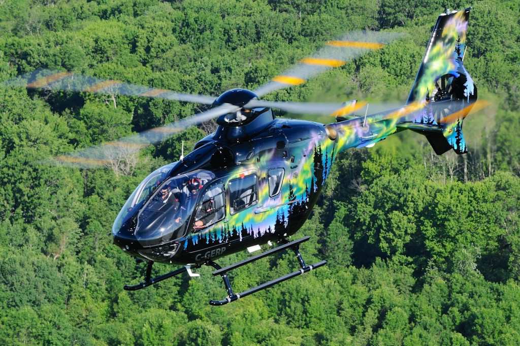 EC135 helicopter in flight
