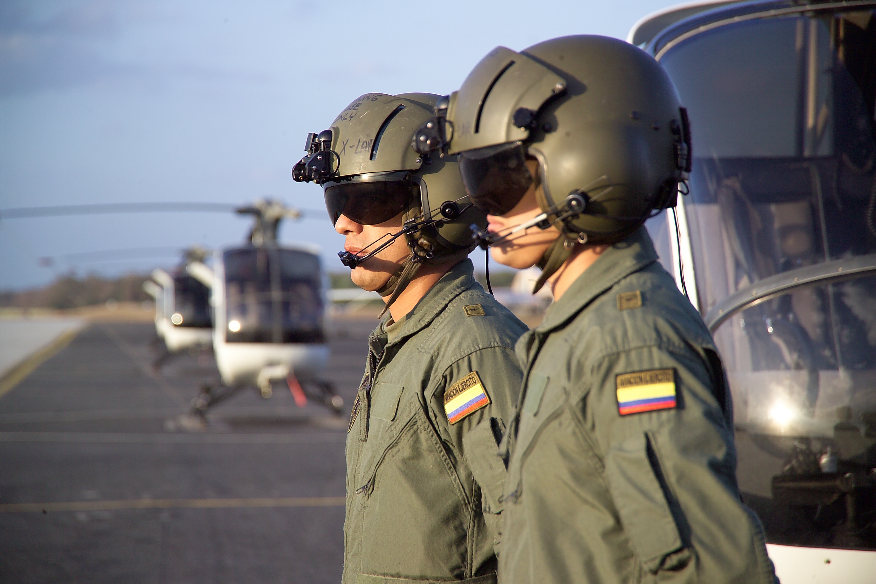 Pilots standing at attention
