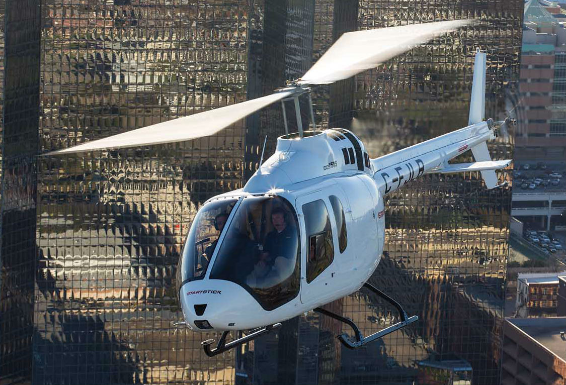 After being out of the short light single engine helicopter market for seven years, Bell returns with the 505 Jet Ranger X. The aircraft has a proven 206L drive train, a drastically improved cabin over the 206, and cruise speeds in excess of 120 knots. Sheldon Cohen Photo