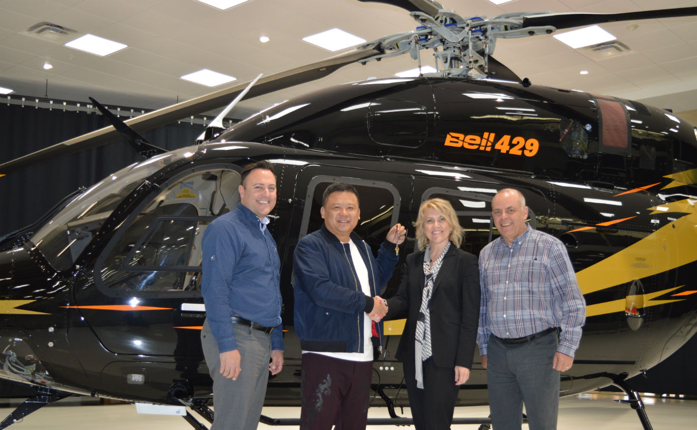 Beijing Jinyu accepted the delivery at Bell Helicopter’s facility in Mirabel, Que. Bell Photo