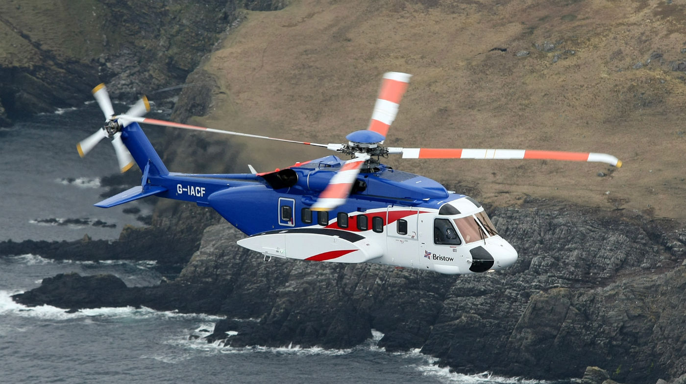 A Bristow S-92 helicopter