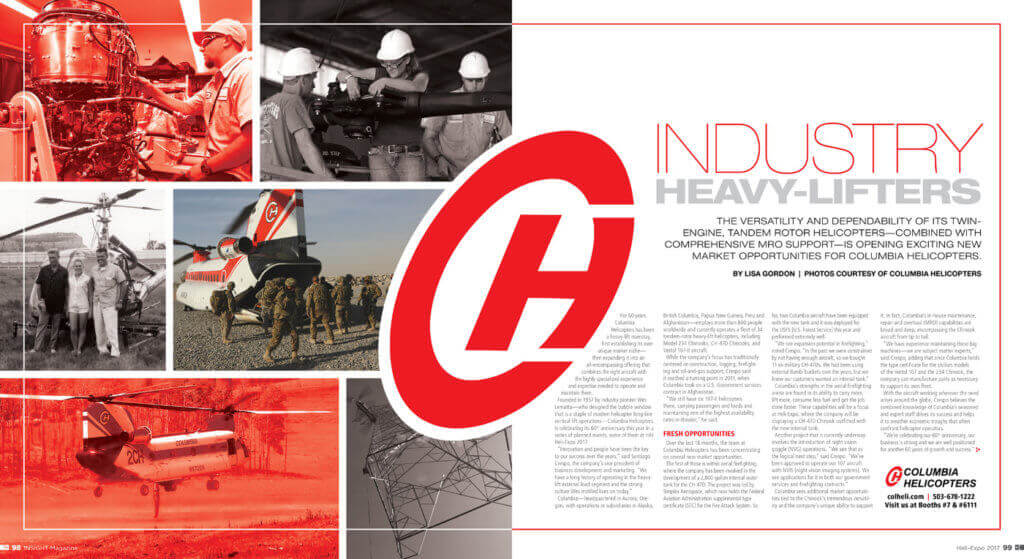 Columbia Helicopters Insight profile spread