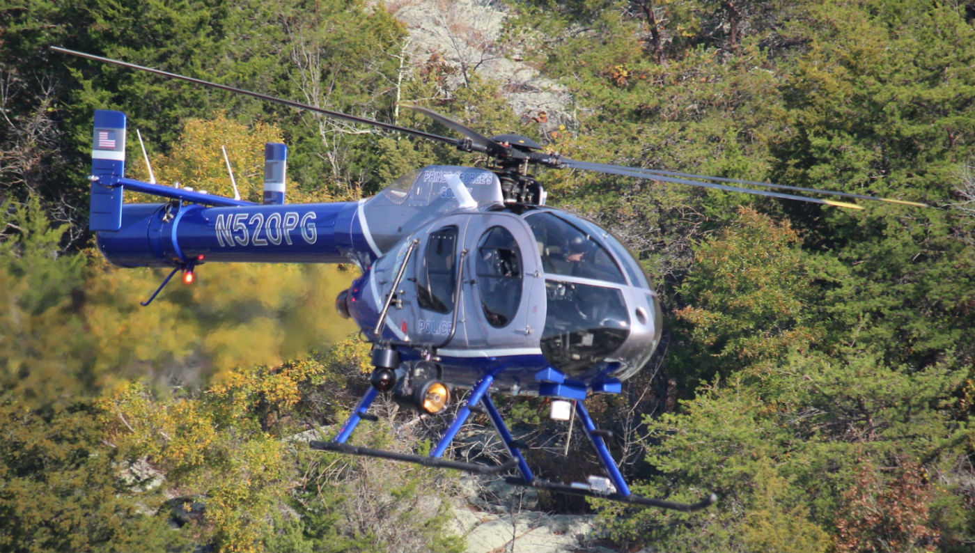 Headquartered in College Park, Maryland, the Prince George’s County Police Department currently operates two MD 520N helicopters, in service with PGPD since 2000. MD Helicopters Photo