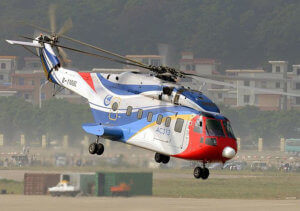The Model 580 SkyCannon uses the 1,000-gallon Simplex Model 380A fire attack (FAS) system as a water source. The Model 380 FAS for the AC313 has been delivered to several locations in China over the last few years. Simplex Aerospace Photo