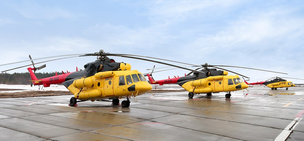 Skytrac Systems, in partnership with Eastern European distributor Depicon, expands automated flight tracking services to UTair-Helicopter Services' fleet of 46 Mil-8 helicopters. Skytrac Photo