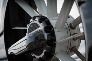 The Fenestron generates considerably less noise than a conventional tail rotor, and has now been demonstrated to be effective at lateral speeds of up to 30 knots at maximum takeoff weight. Lloyd Horgan Photo