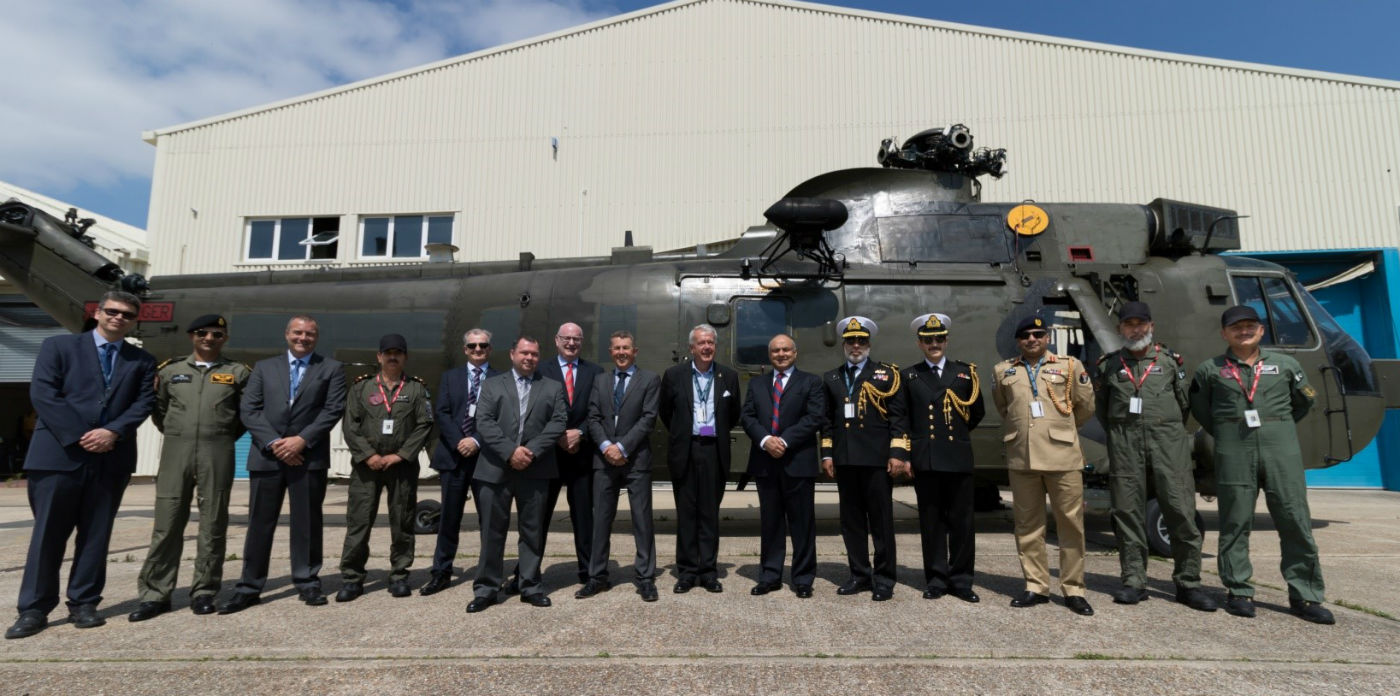 The ceremony for the formal handover of the aircraft from UK MoD’s Disposal Services Authority to the Pakistan Navy, held at Fleetlands on May 24, was attended by the Pakistan High Commissioner to the U.K., Syed Ibne Abbas, and Bob Richardson from the DSA. Vector Photo