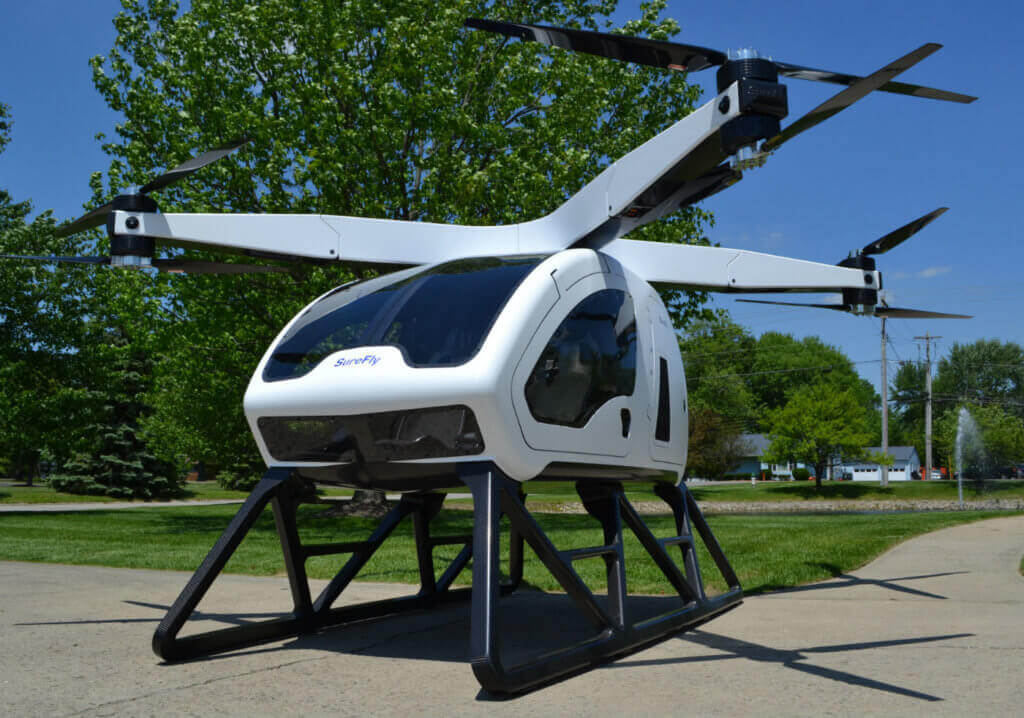Surefly Personal Vtol Unveiled At Paris Air Show Vertical Magazine The Surefly Features A Two Seat Cabin That More Closely Resembles An Automobile Chis Than
