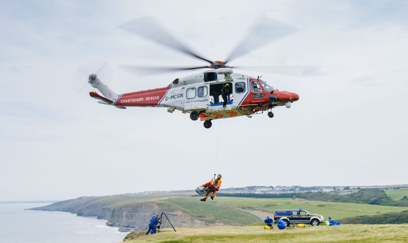 The new £20 million (approx. US$26 million) AW189 helicopters are painted in red and white HM Coastguard colors, and are operated by Bristow Helicopters Limited on behalf of HM Coastguard. Hm Coastguard Photo