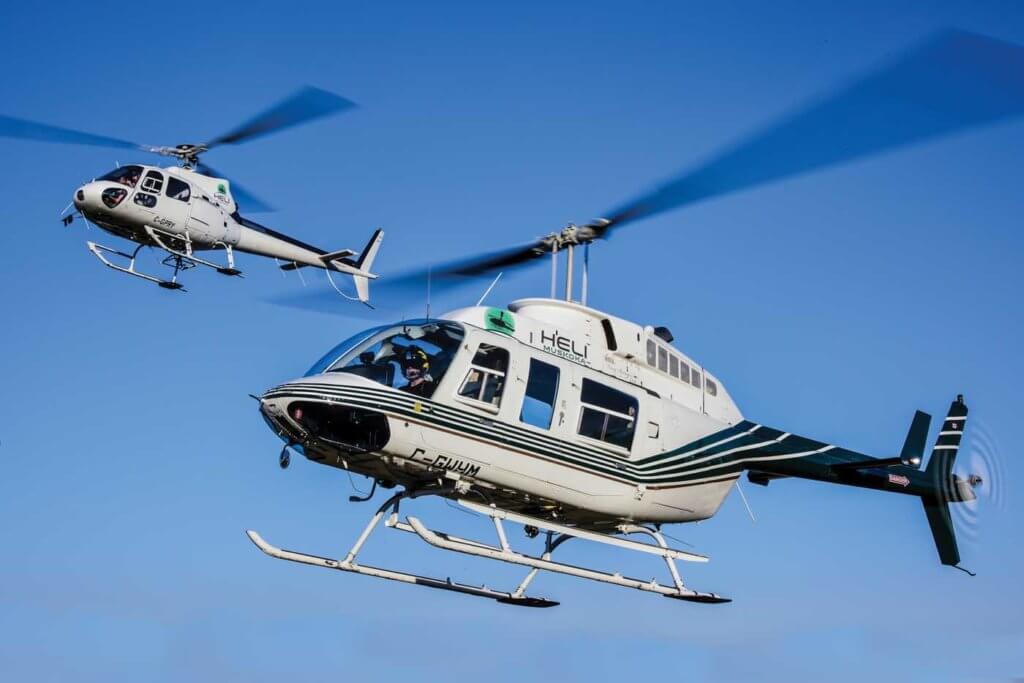 The AStar and LongRanger are joined in the Heli Muskoka fleet by one Robinson R44, but the larger aircraft perform the bulk of the work.